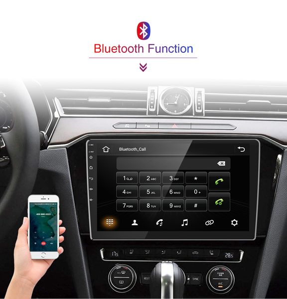 2 DIN Android 9 10 polegadas Multimídia de vídeo Player Universal 2din Estéreo GPS para Volkswagen Nissan Hyundai Kia