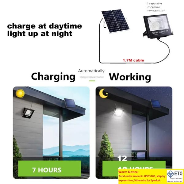 Luzes solares LEDs Lâmpada solar externa Sensor de movimento RIP Lâmpadas de lâmpadas solares de lâmpadas solares IP65 Luzes de parede à prova d'água dividida