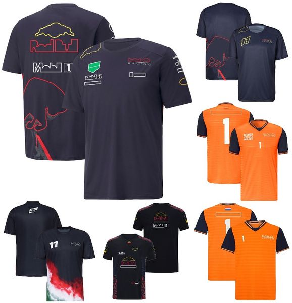 2022 Nuova maglietta da pilota di F1 Formula 1 Team Racing Suit T-shirt Manica corta Estate Uomo Top Appassionati di auto Camicia ad asciugatura rapida Maglia da motocross
