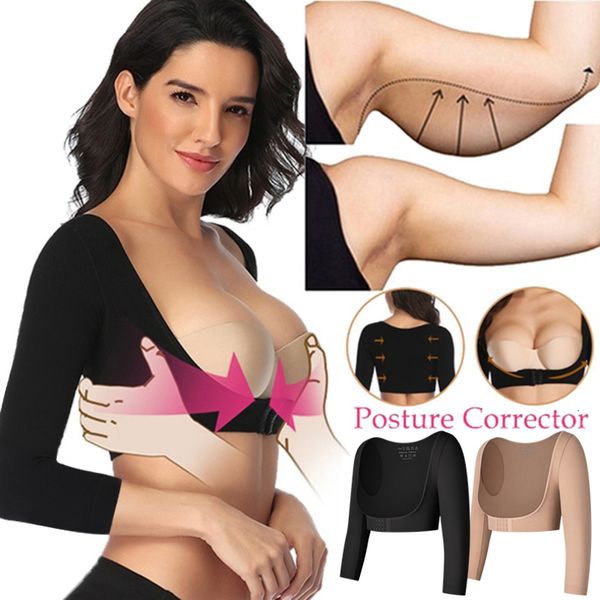 Shapers Womens Shaper Post Sleeves de compressão Shapes Posture Corrector Shapewear para mulheres Slimming Colet 221207