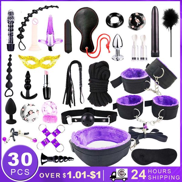 massaggiatore sessualeSex toy Dildo giocattoli sessuali per adulti 18 Coppie sexulaes giochi sexyshop Set intimo e accessori Manette Plug anale Vibratori