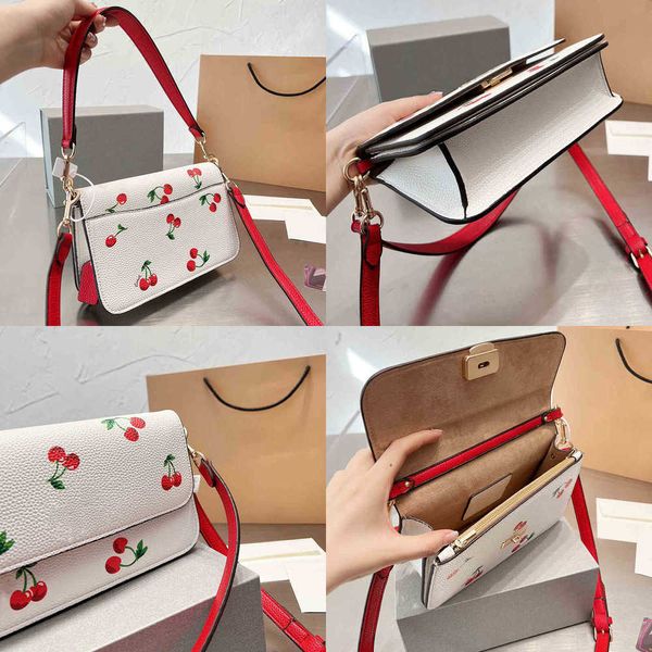 Abendtaschen Schulter-Crossbody für Frauen Totes New Cherry Pattern Leder Designer-Handtaschen Messenger-Geldbörsen Damen-Geldbörsen 220625