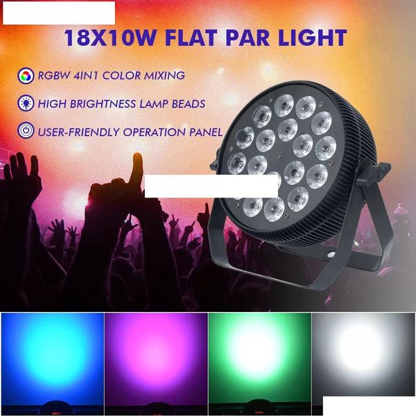 2pcslot LED Par Light RGBW 4in1 Uplight in vendita Flat Dj Par Light Stage Lights per matrimoni Nightclub Party