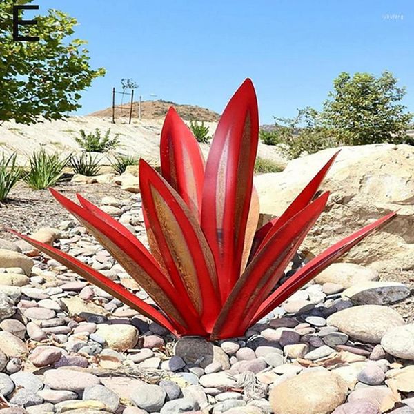 Декоративные цветы текила деревенская скульптура DIY металлическая агава растение сад