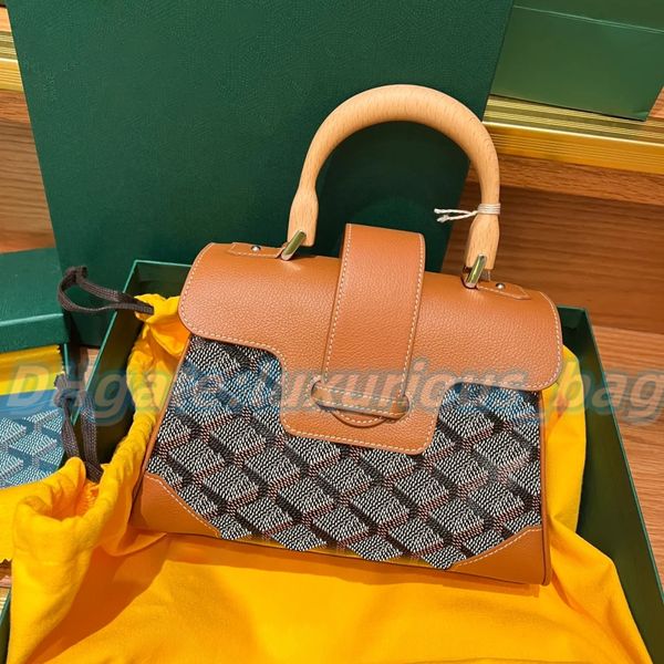 Luxurys Designer-Handtasche Saigon die Einkaufstasche Gy Fashion Damen-Clutch-Geldbörse Holzgriff-Handtasche Herren-Aktentasche Echtleder Cross-Body-Reise-Schultertaschen sogar Taschen
