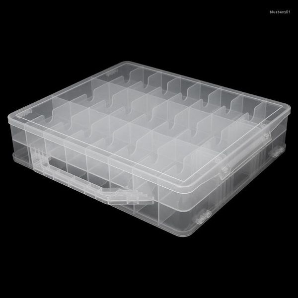 Nail Art Kit Pro 48 Lattice Polish Holder Display Contenitore Organizer Scatola di immagazzinaggio per Ca E74C