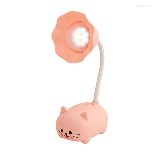 Tischlampen, LED-Schreibtischlampe, USB-Aufladung, Nachttisch, Augenschutz, Wohnzimmer, Badezimmer, Dekoration, niedliches Tier-Design, Kindergeschenke