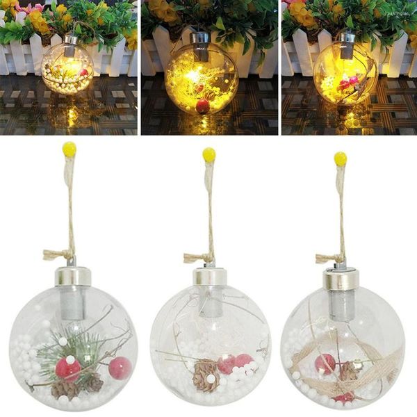 Decorações de Natal LED ornamentos bolas lâmpadas luzes árvores penduradas pendentes decoração de jardim para casa ao ar livre