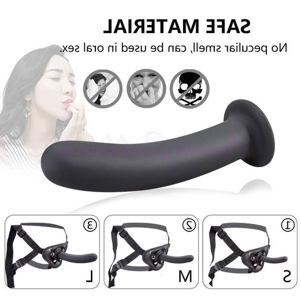 Brinquedos sexuais masagre vibrator strap no pênis de silicone mole de vibrador com strapon strapon strapon strapon para fêmea i063