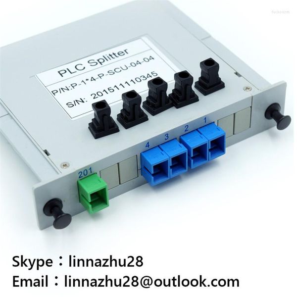 Glasfaserausrüstung, 5 Stück, SC/UPC 1 x 4 Modul, PLC, optischer Splitter, SC-Anschlussbox, Verzweigungsgerät