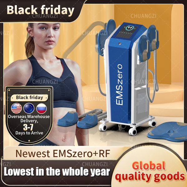 O novo 4 lida com o EMS Slim Emszero Muscle Electrical Estimulação Máquina de elevação de massageiro para salão CE