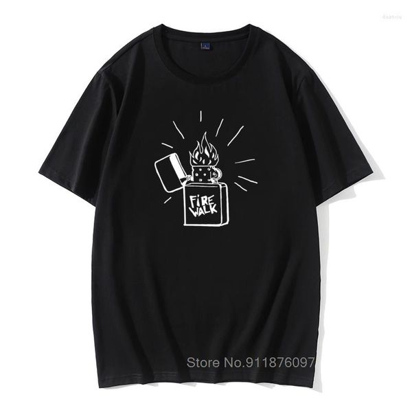 Мужские рубашки T Cool Firewalk Lister Life - это странная перед рубашкой винтажный ретро -короткий рукав o ece big size camiseta