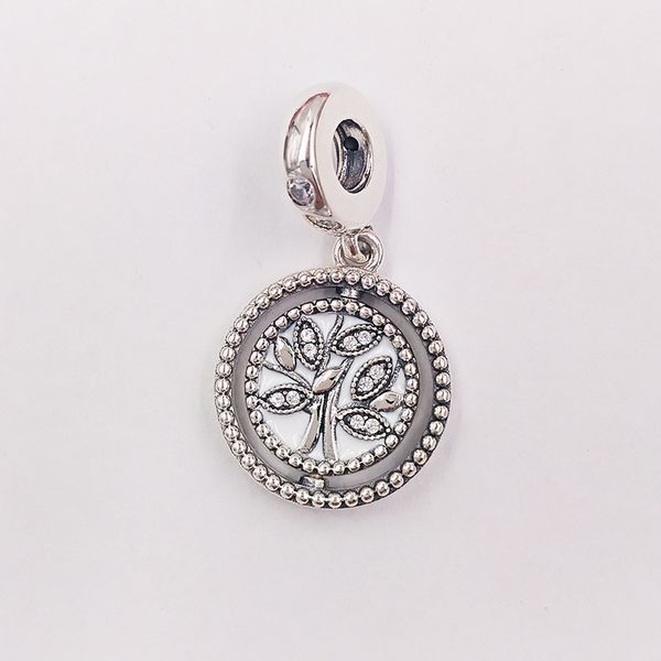 Creazione di gioielli da sposa in argento sterling Pandora Spinning Tree of Life Fascino fai da te Bracciali in oro Regali di anniversario per moglie Donna 797786CZ Annajewel