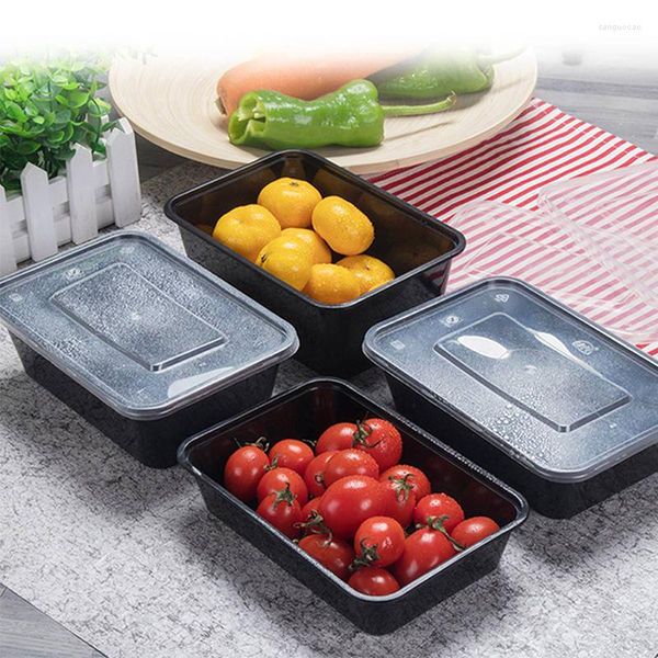 Garrafas de armazenamento 10pcs MicrowAvable Food Refeição Recipientes reutilizáveis ​​lancheiras Bento Box PP Home Lanchbox School Travel Use Kitchen Tool Tool