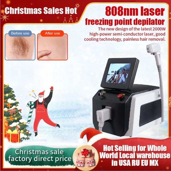 Schönheitsartikel Weihnachtseinkaufsbummel 808nm Diodenartikel 705nm 1064nm Laser-Haarentfernung Hautpflege SPA Dauerhafte schmerzfreie Schönheitsmaschine