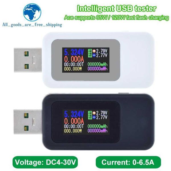 Tester USB 10 in 1 Voltmetro digitale DC Amperimetro Misuratore di tensione di corrente Amp Volt Amperometro Rilevatore Indicatore di carica della banca di potere