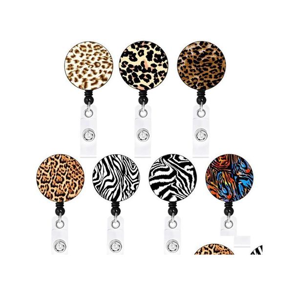 OUTROS ACESSÓRIOS DE MÁSCIA DO CABELO DE LEOPARD CHACHANCHAIN ​​RETRÁVEL PL CRAPTIVADOR DE CRABTIDADE DE ID CRABTHIDA COM OFFICAÇÃO DE CLIP SN4584 DROP DHIYY