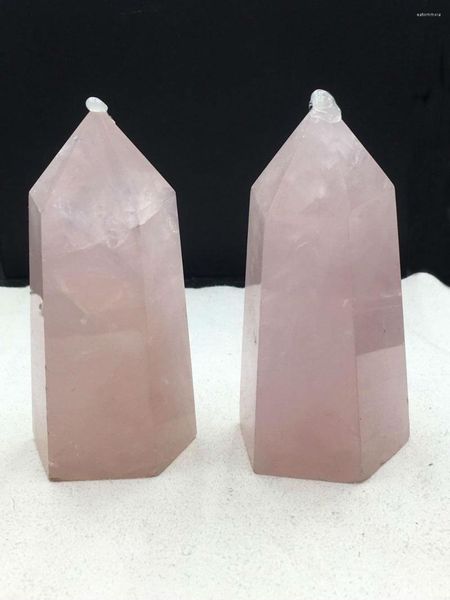 Bolsas de joias em 2022 The Fashion Natural Rock Rose Quartz Cristal Healing Shi Chun Obelisk Pink Magic Wand