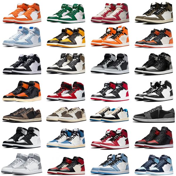 1 Basketballschuhe 1s TS Lows Reverse Mocha Sneakers Starfish Denim Bred Panda Chicago Shattered Backboard UNC Herren Outdoor-Sporttrainer