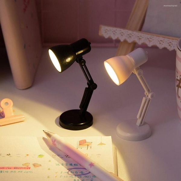 Lâmpadas de mesa Mini lâmpada de lâmpada dobrável quarto led quarto estudar leitura livro noite luz de proteção olho luminosas de cabeceira