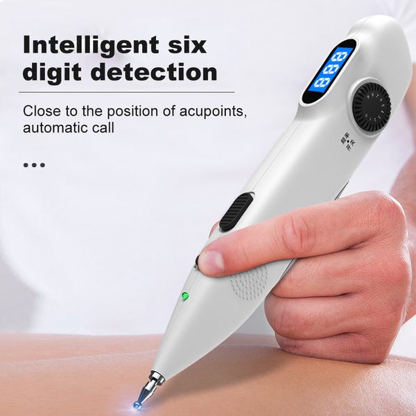 Акупункциональная ручка массажа с полным телом с цифровым дисплеем Электро -точечный мышечный стимулятор массаж Оборудование здравоохранение 221208