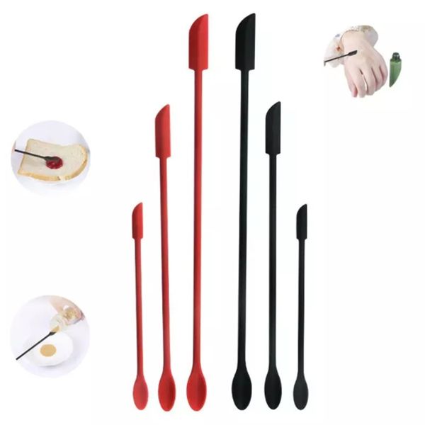 3pcs/set hovement cake tools creative mini multoclose silicone -spoon двойная голова маленькая наконечника шпатель