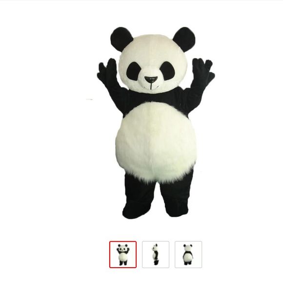 Alta Gualidade Panda Mascot Costume Halloween Funny Bear Animal Tamanho adulto DreamDesigner2019