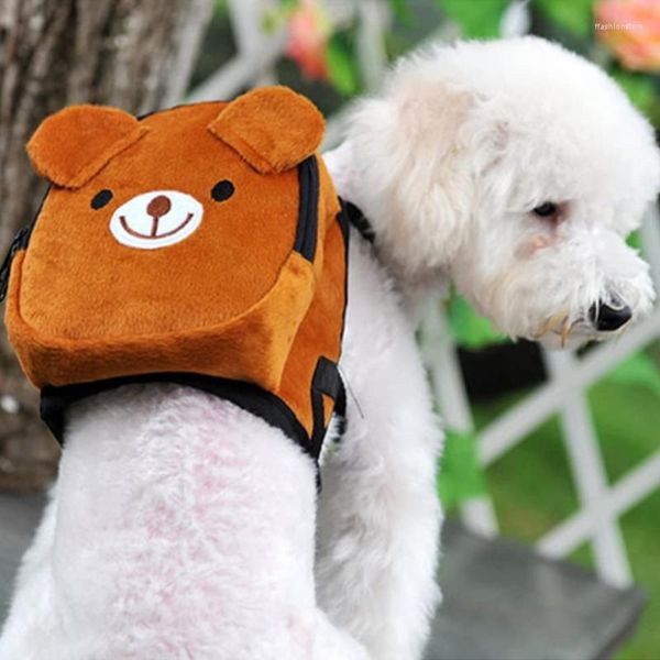 Capas de assento de carro para cachorro Backpack Arnfens Pacagens traseiras fofas para cães adorável design de urso marrom