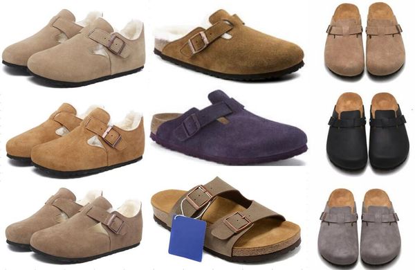 designer Boston AMOROUS GRACE sandálias homens mulheres chinelos Tokio Shearling Palmilha macia Tamancos Camurça Couro Fivela Strap Shoes Mayari Arizona Gizeh Sliders