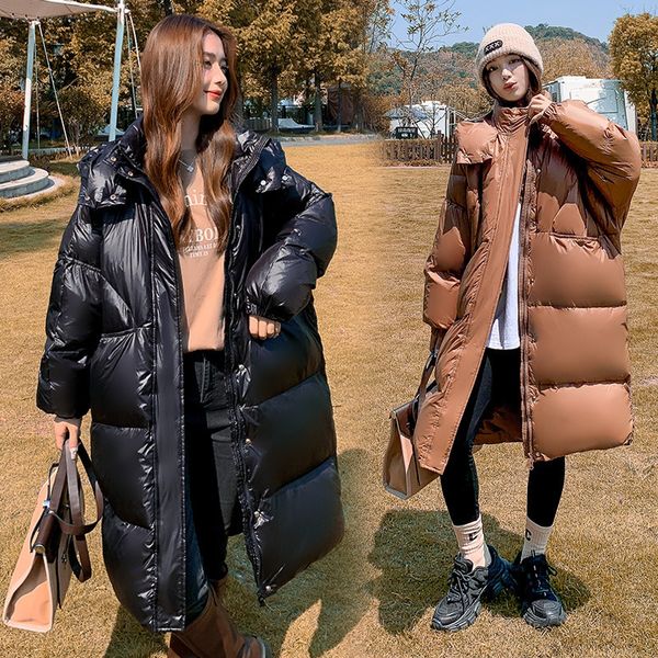 Mulheres para baixo parkas olong jaqueta de inverno mulheres jaquetas tamanho grande 90 pato branco para baixo solto grande colcha modelos moda quente casacos com capuz engrossar 221208