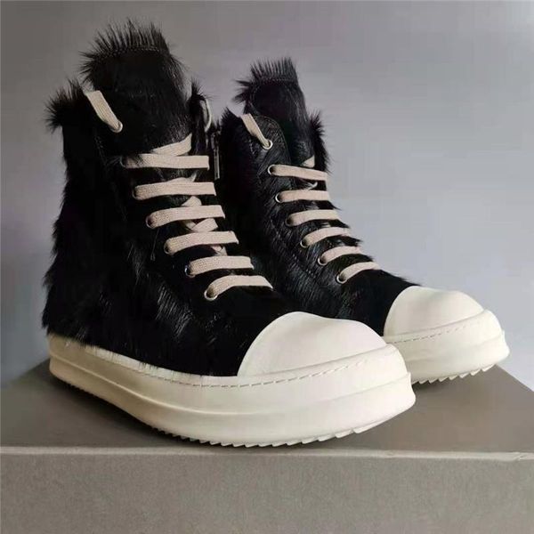 2022 neue Frauen Stiefel Rosshaar Oberen Mode Stiefel Party Straße Kultur Pony Material frauen Schuhe