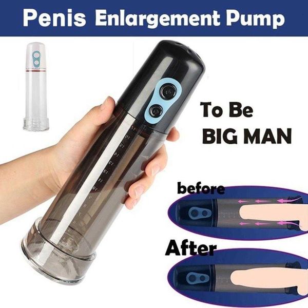 Vibrador Male Electric Penis Electric Loinger Enhancer Vacuum Bomba Ereção Treinamento de brinquedos sexuais Aumentando para homens riza