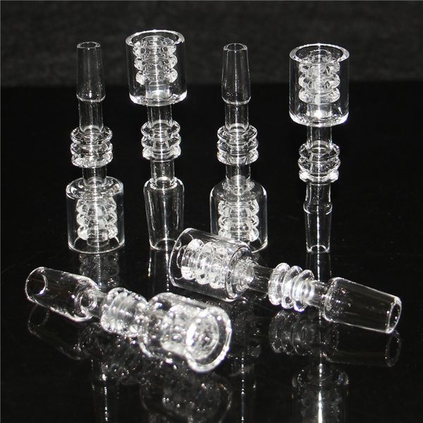 Wasserpfeifen Diamantknoteneinsatz Quarz-Enail-Banger-Nagel mit 10 mm 14 mm männlichen Gelenk-Quarzspitzennägeln für 20 mm OD Spulenheizung Glas-Aschefänger