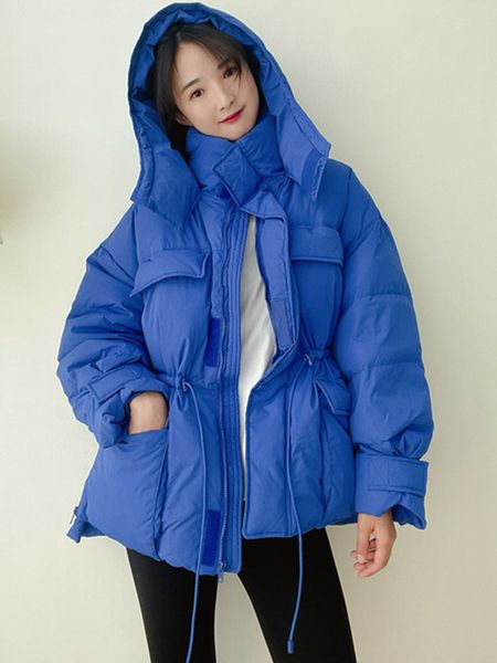 Damen-Daunenparkas Fitaylor Winter-Kapuzen-Lichtfeder-Kurzjacke Frauen 90 Weiße Entendaunen Warmer dicker Mantel Unregelmäßige hohe Taille Flauschige Oberbekleidung 221208