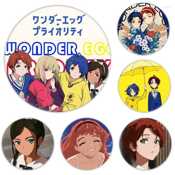 Broches de dibujos animados WONDER EGG PRIORITY Ohto Ai Cosplay Badge broche Pin Anime accesorios para ropa mochila decoración regalos