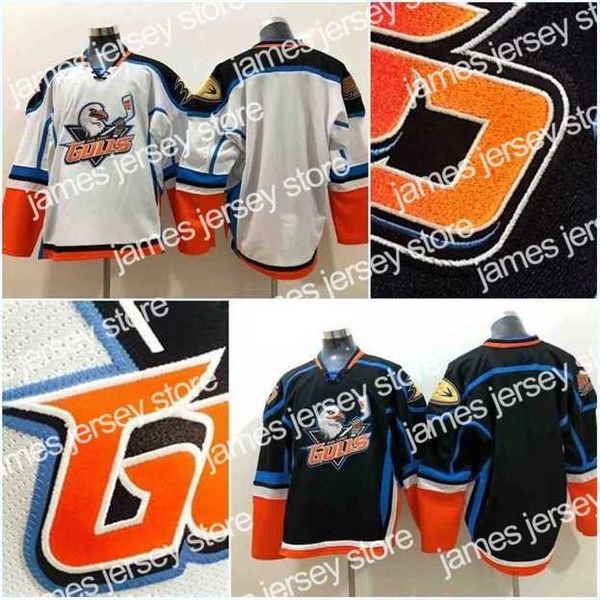 College Hockey trägt Nik1 Herren Ducks San Diego Gulls Trikots Eishockey AHL Blanko-Trikot Heim Weiß Atmungsaktiv Alle Nähte im Vintage-Stil