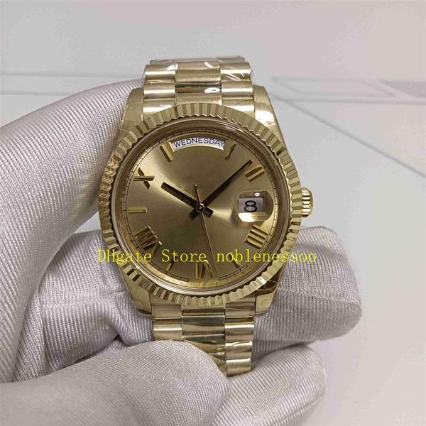 13 Versão de estilo top masculino BP Men 228238 Presidente Data 40mm Champagne 18K Amarelo Gold 228235 Bracelet ETA Cal 2813 M280R