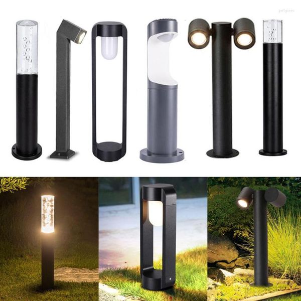 40/60CM Outdoor Garden Pathway Lamp Impermeabile Landscape LED Spotlight Street Park Post Light Villa Patio Bollard