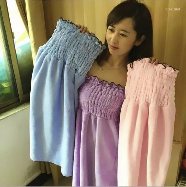 Havlu 2022 giyilebilir banyo havlu 120x85cm yay dekor mikrofiber hızlı kuru etek banyo spa gövdesi kadın kız sarma