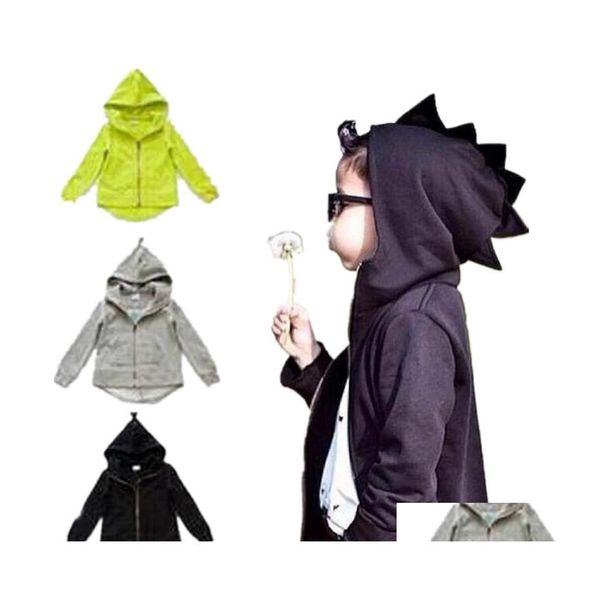 Cappotto Costumi di dinosauro Cappotti per bambini Primavera Neonate Felpe con cappuccio Maglioni Ragazzi Giacche Dino Boy Vestiti Top Abiti per bambini 17 anni Drop Dhra8