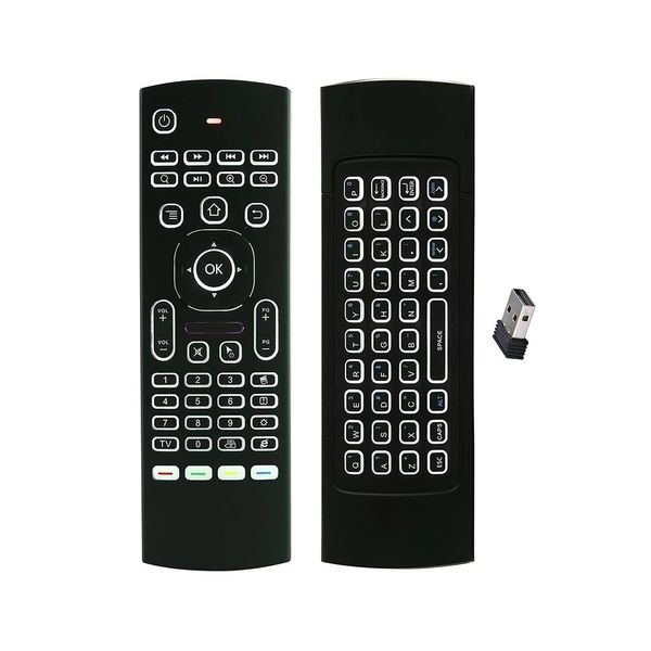 MX3 Backlight Air Mouse Controle remoto Mini teclado sem fio 2.4GHz para Android TV Box PC Motion Sensing Gamer Controller