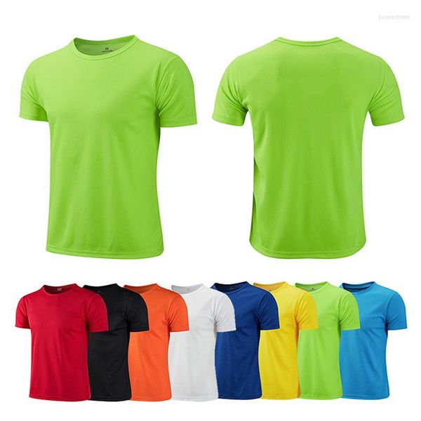 Camisetas masculinas de seco rápido do pescoço esportivo de ginástica de ginástica de ginástica Running Men Men Breathable Sportswear Class Service