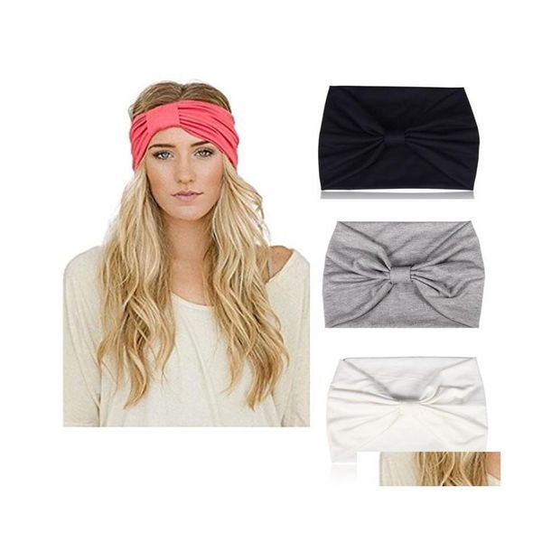 Главные повязки Floal Headwraps 17 Styles Flower Hair Band Accessories Elastic Turban Head Band для девочек Drop Delivery J Dhbea