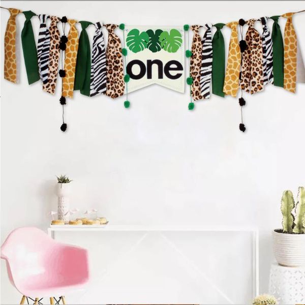 Capas de cadeira 1 PC Dining Bandle Jungle Layout Layout Bunting para