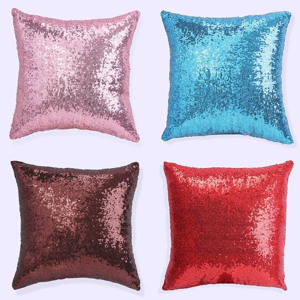 Pillow Glitter lantejas capa sofá de travesseiro decoração de casa moda Europa Têxtil arremesso de assento de carro travesseiros 40x40
