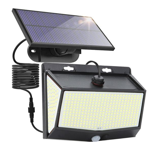 468 LEDs Luzes solares solares ao ar livre 270 ângulo largo IP65 Sensor de movimento à prova d'água IP65 Modos 3 grandes luzes solares brilhantes