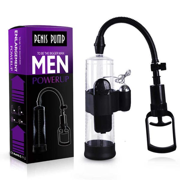 Vergrößerungs-Penispumpe, Vakuum-Schwanz-Extender, männliches Sexspielzeug, Übungsvergrößerungsmassagegerät, erotisches Produkt für Männer