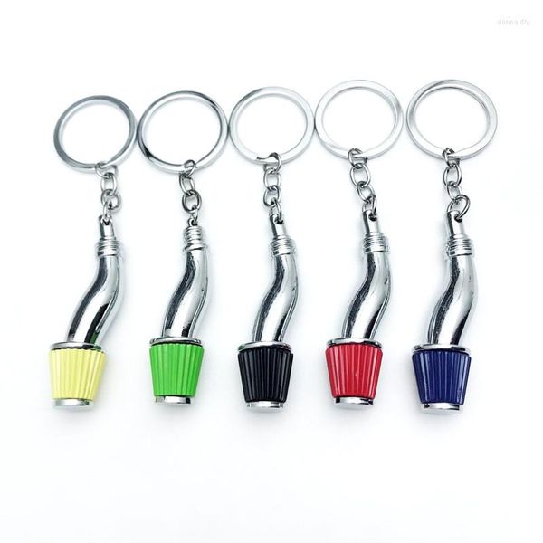 Anahtarlık Araç Keychain Neo Chrome Hava Emme Filtre Tasarımı Ana Zincir Zincir Zincir Alaşım Boru Kolye JDM Keys Keeyings Hızlı S640