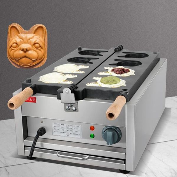 Lebensmittelverarbeitungsgeräte, 3000 W, elektrisches Waffeleisen, Welpenform, Keksmaschine, Taiyaki-Maschine, kommerziell, 4 Stück