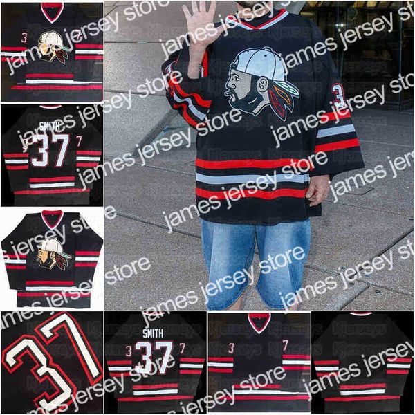 College Hockey trägt Nik1 Vintage Kevin Smith Fan Series BobHawks Hockey Jersey TV Jay und Silent Bob's Secret Stash Jerseys Stickerei genäht Individualisieren Sie alles